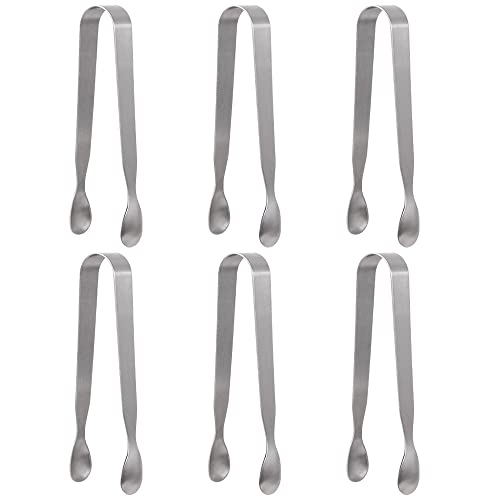 6 Piezas Pinzas Mini de Acero Inoxidable para Servir, Pinzas Pequeñas Multiusos, Pinzas para Azúcar de Hielo, Utensilios de Cocina, Pinzas para Fiesta de Té, Cafetería, Cocina, Bar, Barbacoa, Bufé