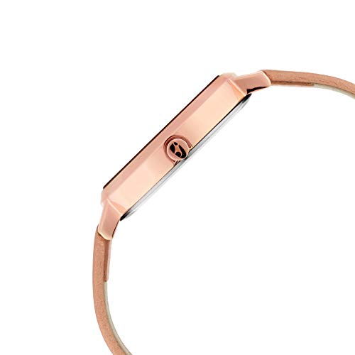 Fastrack peach leather strap watch – image 4
