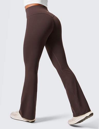 Image of CRZ YOGA Secretsculpt Flare Leggings 31 inch | Booty Scrunch Butt, Butterlift, Buttery Soft, Moderate Compression, Workout, Casual, No Front Seam, High Waist, for Women
