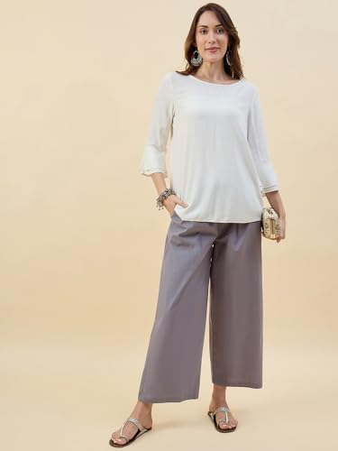Image of Nermosa Women's Loose Cotton Relaxed Fit Palazzo