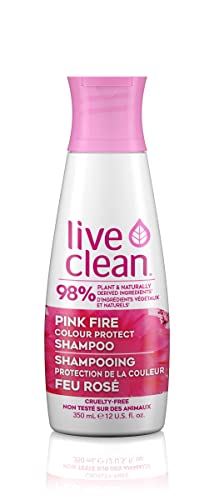 Live Clean Shampoo - 12 Oz (350ml) (Pink Fire Color Protect Shampoo)