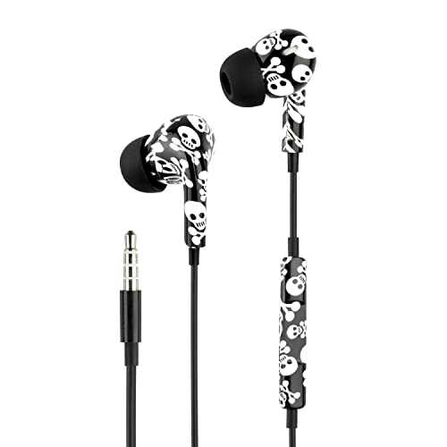 Music Sound | ÉCOUTEURS Fantasy Intra-Auriculaires avec Fil et Microphone Intégré – Connecteur Jack 3.5 mm - Câble Anti-enchevêtrement de 1,2 m Motif...