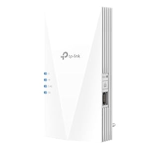 TP-Link RE700X WiFi 6 WLAN Verstärker Repeater AX3000, Dualband 2402MBit/s 5GHz + 574MBit/s 2, GHz, MU-MIMO, Gigabit Port, Kompatibel mit Fritzbox