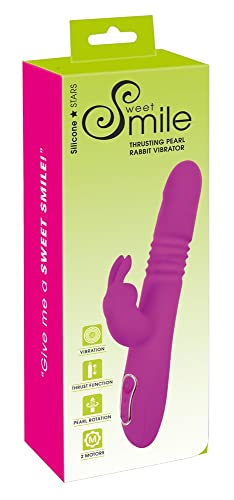 Sweet Smile Sweet Smile Thrusting Pearl Ra Vibromasseur avec fonction choc et stimulant clitoris Rose Taille unique