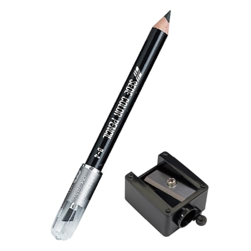 アイブロウ ペンシル カラーペンシル B4 ダークグレー シャープナー セット （ 鉛筆 硬め 眉毛鉛筆 まゆずみ グレー 灰色 ブラシ付 セダ ）【 メイコー化粧品 】の商品画像（Amazon）