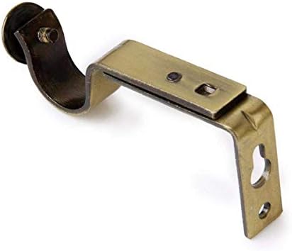 Yakamoz Set of 4 Adjustable Metal Bronze Curtain Pole Rod Support Bracket for 3/4 or 5/8 inch Rod
