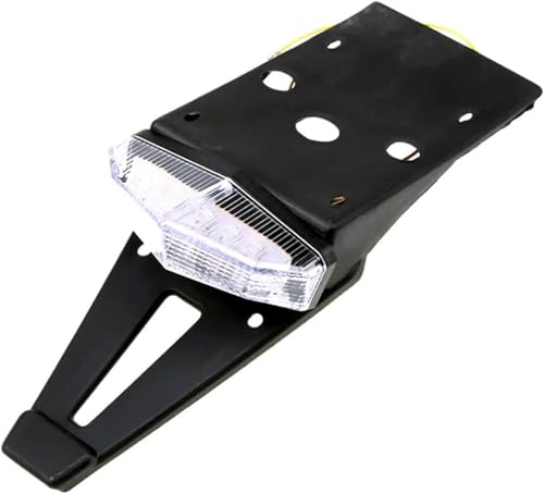 Luz de freno para motocicleta de 12V con tulipa transparente y soporte integrado