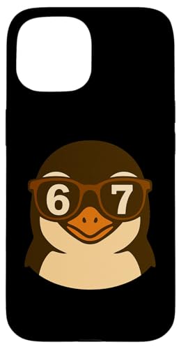 Funny Penguin Sunglasses 67 Six Seven Meme Hülle für iPhone 15