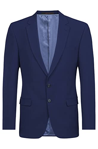 GREIFF Herren-Sakko SF Premium Slim Fit, 2-Knopf, 2 Pattentaschen, 1 Brustleistentasche, Traveller Innenausstattung, Seitenschlitze,Farbe: Italian Blue, Gr: 94