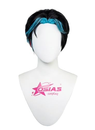 Perruque Vox Hazbin Hotel courte pour convention cosplay et salon