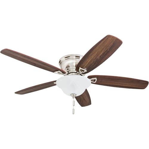 Honeywell Glen Alden 52 Inch Classic Flush Mount Indoor LED Ceiling Fan - image 1
