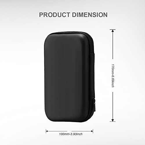 Hard Drive Carrying Case Storage Organizer Bag 2.5’’ Eva Carry Pouch Compatible With Western Digital Wd Elements Seagate, My Passport,Toshiba Canvio Portable Hard Drives (Black-B) #TOP1