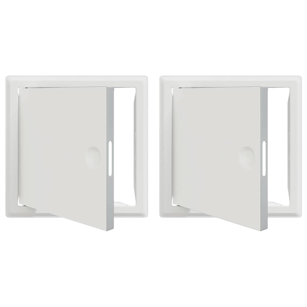 Trappe de visite acier blanc 23x23 cm lot de 2 panneaux d'inspection pour mur