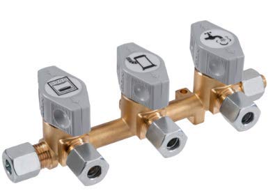 Preisvergleich Produktbild GOK Verteilerblock Messing 3 Ausgänge ø 10 mm