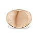 555Jewelry Matt Finish Plain Signet Ring - Solid Stainless Steel, Vintage & Biker Ring in Rose Gold US Size 9