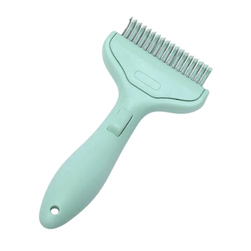 Peigne pour poils d'animaux,Courbé avec dents en acier inoxydable,Peigne pour chat et chien à poils longs - pour chiots, chatons, longs et épais - salle de bain, salon