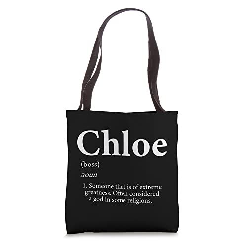 Chloe Definition Funny Personalized Name Costume For Chloe Tote Bag
