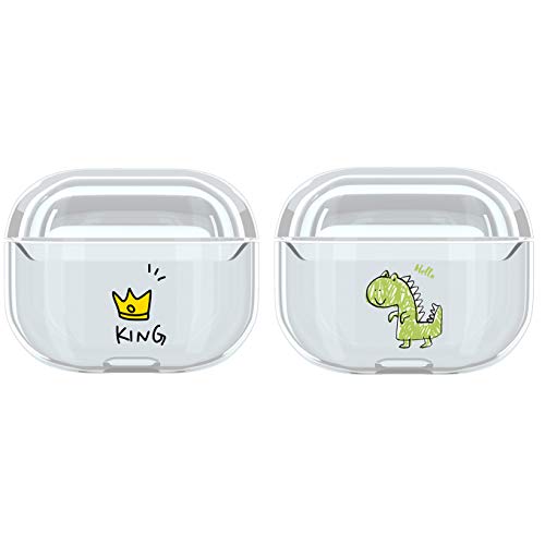 2Pack Case Compatible AirPods PRO Case Cover, Clear Silicone Protective Cover Compatible