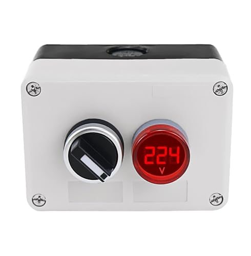 Interruptor de botón impermeable de 2 velocidades 220V con llave de parada para motor industrial 8