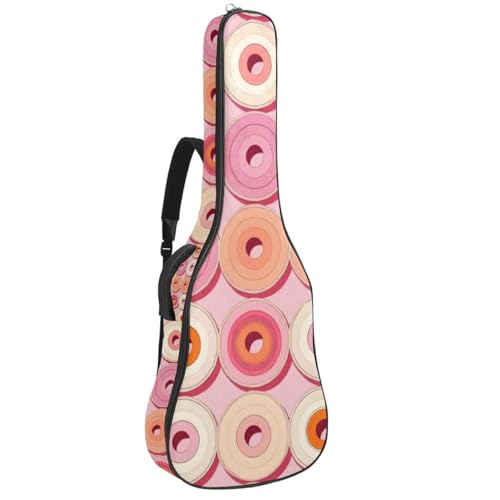 Housse de guitare acoustique universelle avec protection renforcée multicouche et disques roses