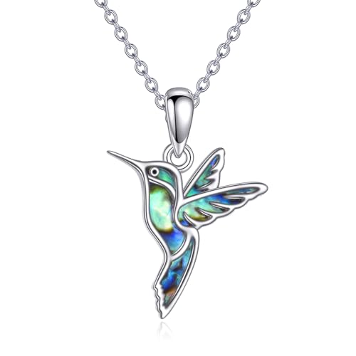 YFN 925 Sterling Silver Hummingbird/Cardinal/Cat Necklace for Women Animal Pendant with Adjustable 18