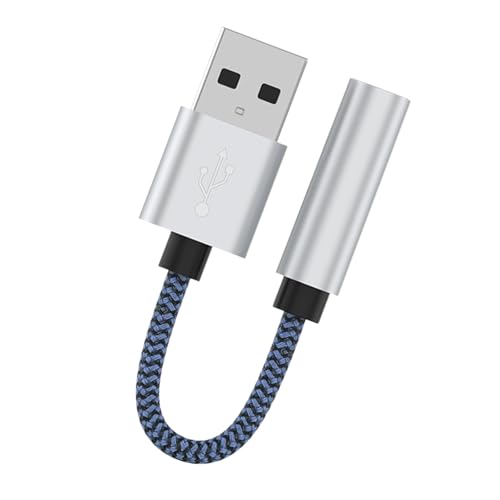 USB to 3.5mm Female Headphone Adapter USB to Sound Dongle Cable Cord Transfer Converters for Mobile Phon USB Adapter