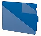 Smead End Tab Poly Out Guide, Two-Pocket Style, Center Position Tab, Extra Wide Letter Size, Blue, 50 per Box (61961)