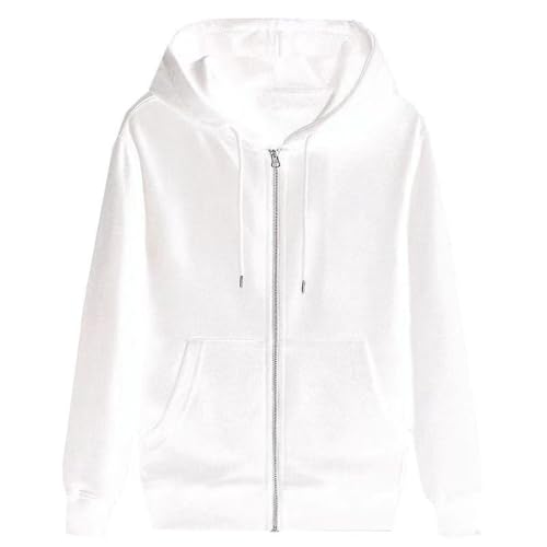 KALUNYA Men Sweatshirt Daily Wear All-Match Long Sleeve Sweatshirt Men Classic Trend Sweatshirt Men Basic Mode Casual Pullover J-White XL