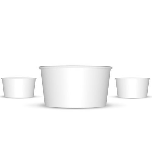 6 oz Paper Hot/Cold Ice Cream Cups - 100ct (White)
