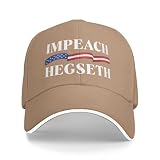 Huareicq Impeach Pete Hegseth Hat Hegseth War Criminal Baseball Cap Dad Trucker Hat Natural
