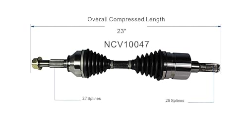 GSP NCV10047 CV Axle Shaft Assembly - Left or Right Front (Driver or Passenger Side) - Thumbnail 6