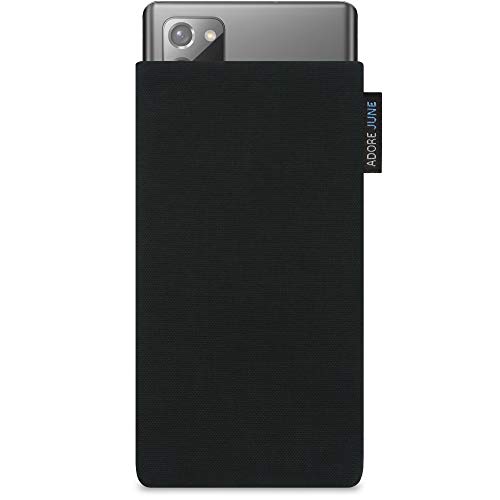 Adore June Classic Noir Housse de Protection Compatible avec Galaxy Note 20, Pochette Établie Résistant Textile avec Affichage Nettoyage Effet