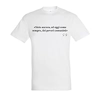 Generico T-Shirt in Cotone con Frase Siete Ancora, ed Oggi Come Sempre