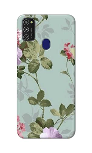 Image of Printed Hard Back Cover Case for Samsung Galaxy M21 | Samsung M21 2021 Edition Back Cover (Floral Painting) -702