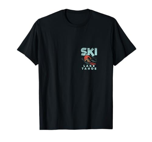Ski Lake Tahoe Design, Esquí Camiseta