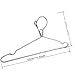 16.5” Wire Hanger 4mm Lockable Hangers 10Pack Stainless Steel Slim Thin Heavy Duty Windproof Lock Hook Metal Space Saving Clothes Hotel Hangers for RV Camping Silver (10)