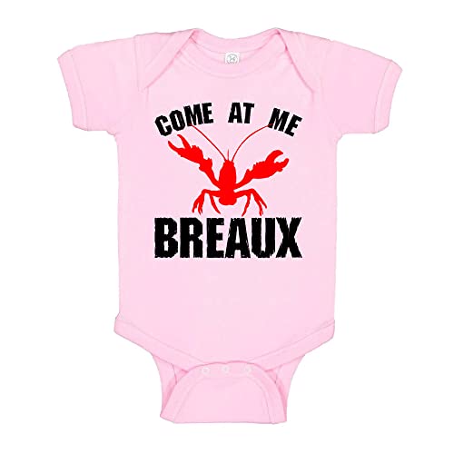 TATY Kids Come at Me Breaux Crawfish Boil Baby Infant One Piece Bodysuit 6 Months Light Pink