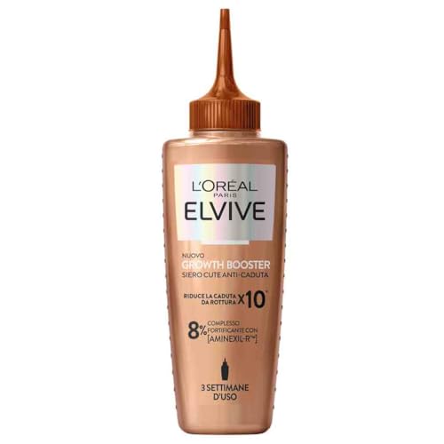L'Oréal Paris Elvive Siero Cute Anti-Caduta, Per Capelli Tendenti Alla Rottura, Rinforza I Capelli Esistenti E Ne Stimola La Crescita, Con Complesso F