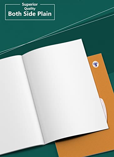 Both-Sides-Blank-Small-Notebooks-for-Kids-and-Students-76-Plain-Unruled-Pages-Hard-Bound-Cover-17-cms-x-27-cm-Approx-Pack-of-14-Books-for-Children-School-and-Office-Use-GSM-58