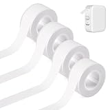 4 Rollen Etikettenband Geeignet für die Meisten Etikettendrucker Wasserfeste Etikettenband Drucken Sie Barcode, Name, Datum, Preis usw Geeignet für Haus, Büro, Schule (Weiß(12mm))