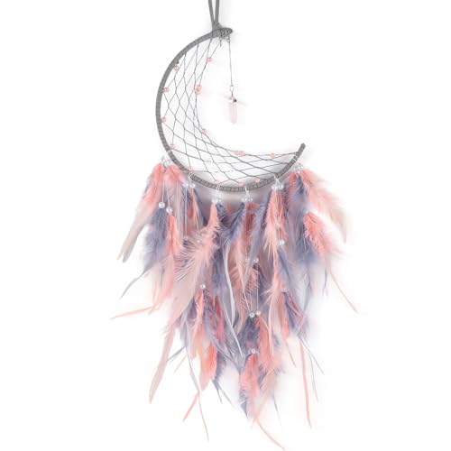 SSKHE Attrape de Rêves, Capteur de Rêves avec Plumes Fait Main, Dream Catcher pour Chambre Maison Décoration Tenture Murale Mobile Decoratif Filles Enfants...