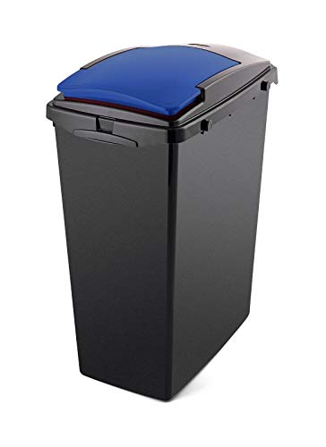 Addis Plastic 40Lt Waste Recycle Bin with Lid (Blue)