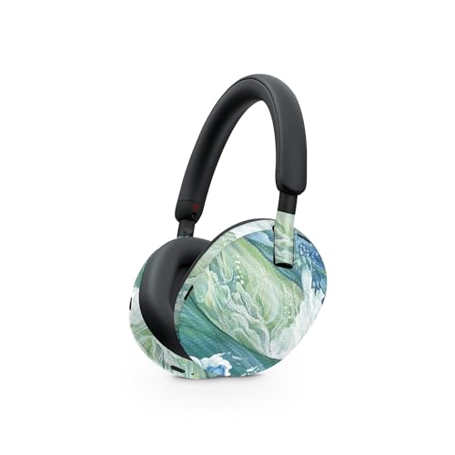 Image of MightySkins Carbon Fiber Skin Compatible with Sony WH-1000XM5 Headphones - Cyclone Wave | Protective, Durable Textured Carbon Fiber Finish | Easy to Apply
