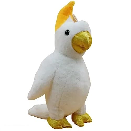 Image of Tickles Cute Parrot Soft Stuffed Plush Animal Toy for Kids Birthday Gift (Color: White; Size: 25 cm)