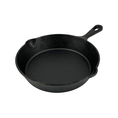 Chabrias Ltd 6/16cm Round Pre-Seasoned Cast Iron Skillet Frying Pans Non Stick Cookware for Indoor & Outdoor Use – Works on Grill, Oven, Stovetop & Induction