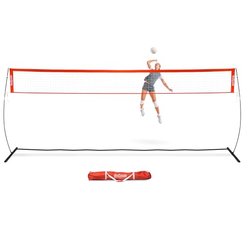 GoSports 20 ft Freestanding Volleyball Training Net for Indoor Our Outdoor Use - Instant Setup and Height Adjustable