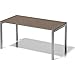 Produktbild BISLEY Cito Schreibtisch, 740 mm höhenfixes U-Gestell, Metall, Wn355 Dekor Nußbaum, Gestell Silber, 80 x 160 x 74 cm