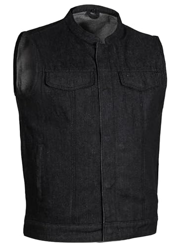 First Mfg Co - Kreshaw - Men's Motorcycle Biker Riding Denim Vest