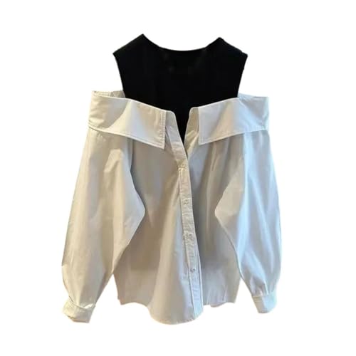 Blouses à épaules dénudées femmes débardeur ample manches longues