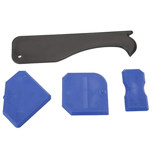 Lot de 4 Outils de Calfeutrage Dissolvant de Mastic Silicone Pelle Dissolvant de Calfeutrage pour l'étanchéité des Joints de Douche et D'évier (Bleu)